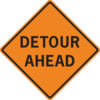 Detour Ahead Sign Clip Art